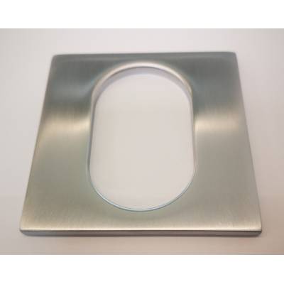 Rosace extérieure carré 65x65 protecteur de cylindre A2P**, chromé mat