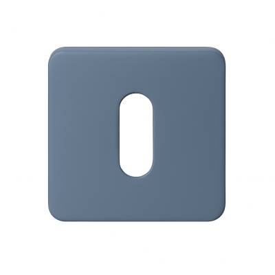 Paire de rosaces carrées MOOD ONE/DUE clé L (CR),C06 bleu océan