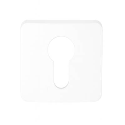 Paire de rosaces carrées MOOD ONE/DUE clé I (CR),C01 blanc