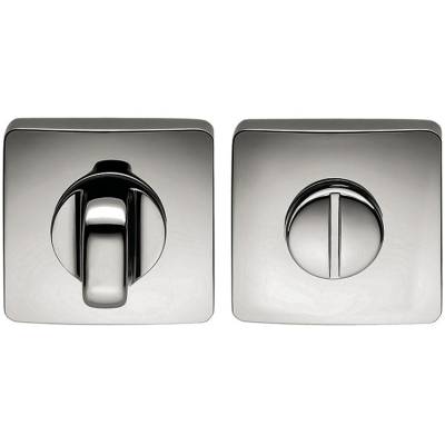 Paire de rosaces carrées conda sans voyant (CR), chromé