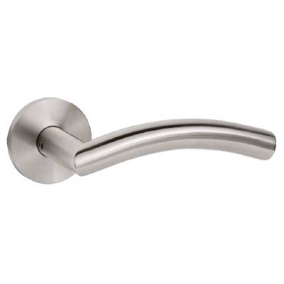 Paire de béquilles V2 19 mm sur rosace ronde, inox brossé 304