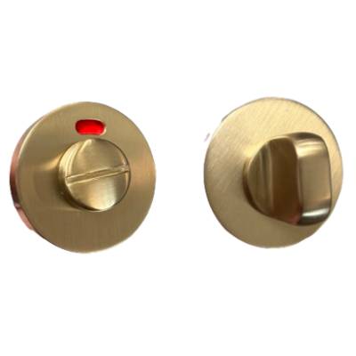 Paire de rosaces rondes conda avec voyant (BC), laiton mat