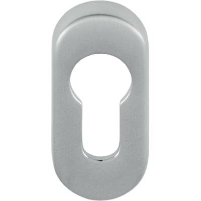 Paire de rosaces ovales clé I, chromé mat