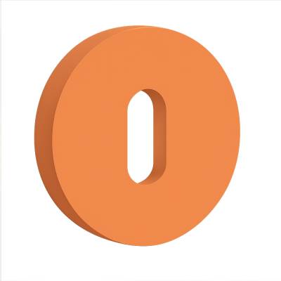 Paire de rosaces rondes MOOD ONE/DUE clé L (BC),C08 orange sunset