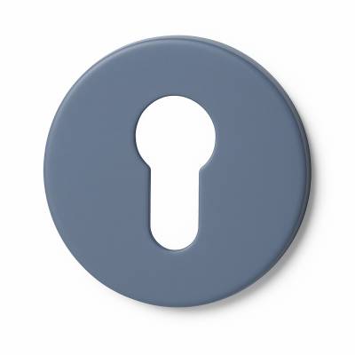 Paire de rosaces rondes MOOD ONE/DUE clé I (BC),C06 bleu océan