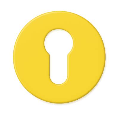 Paire de rosaces rondes MOOD ONE/DUE clé I (BC), C09 jaune citron