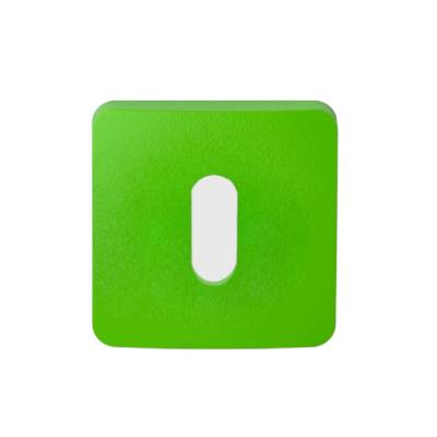 Paire de rosaces carrées MOOD ONE/DUE clé L (CR),C11 vert citron