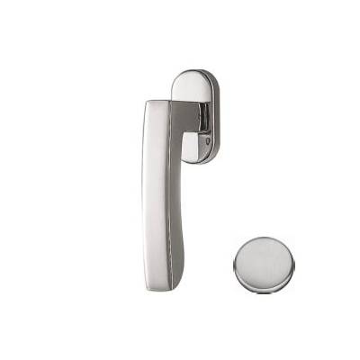 Béquille de fenêtre VIOLA sur rosace ovale, chromé mat