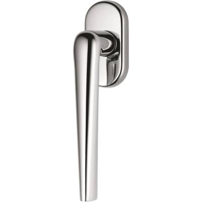 Béquille de fenêtre ROBOTRE sur rosace ovale, chromé mat