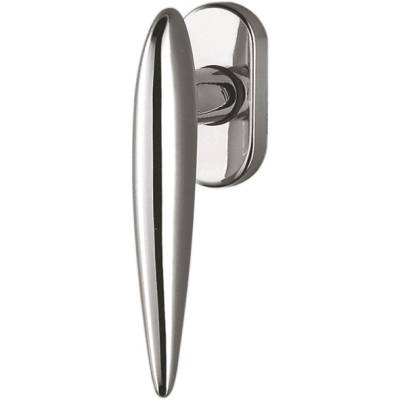 Béquille de fenêtre WING sur rosace ovale, laiton poli