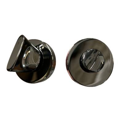 Paire de rosaces rondes conda sans voyant (BC), graphite brillant