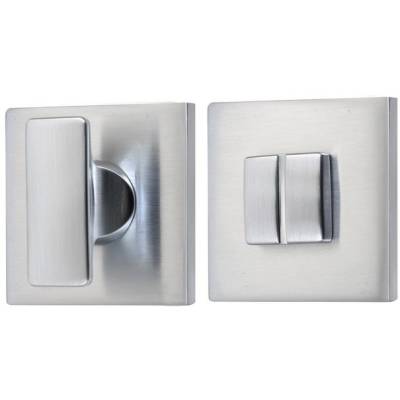 Paire de rosaces carrées conda sans voyant (CC6), chromé mat