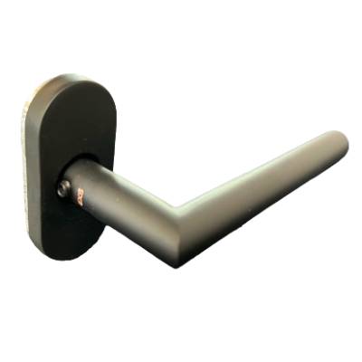 Paire de béq. sur rosaces rondes à visser, L90 16 mm Project 05,epoxy noir mat.