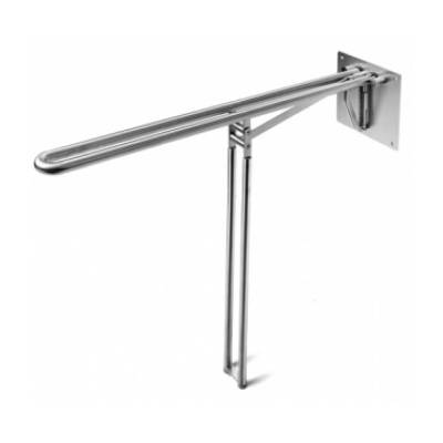 Barre d'appui rabattable, longueur 850 mm, inox brossé 316