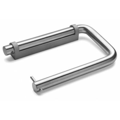 Dérouleur papier WC Ø 14x145x94 mm, support inox billé, inox brossé 316