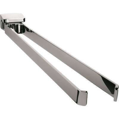 Porte-serviette double orientable 380 mm, chromé, ALIZE