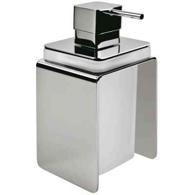 Distributeur de savon liquide à poser, 220 ml, chromé/verre, FOREVER