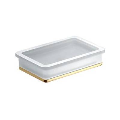 Porte-savon à poser, zirconium gold HPS/verre, LULU