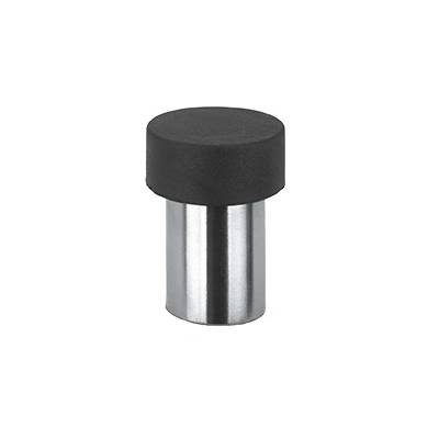 Butoir de sol/mural cylindrique, hauteur 37 mm, inox brossé 304