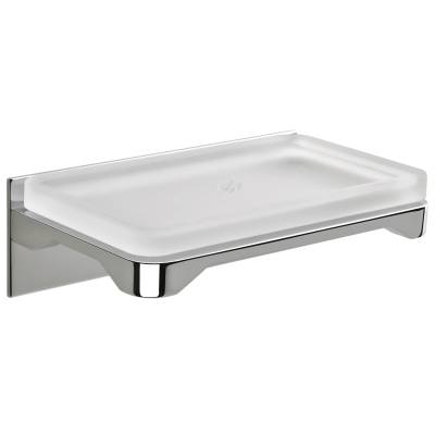 Porte-savon mural, chromé/verre, FOREVER