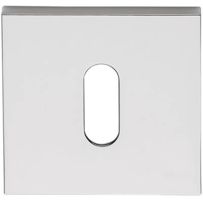 Paire de rosaces carrées clé L (CC), chromé