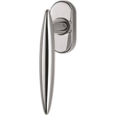 Béquille de fenêtre PEGASO sur rosace ovale, chromé