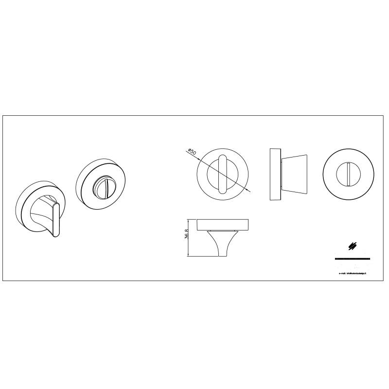 Paire de rosaces rondes conda sans voyant (BC), chromé