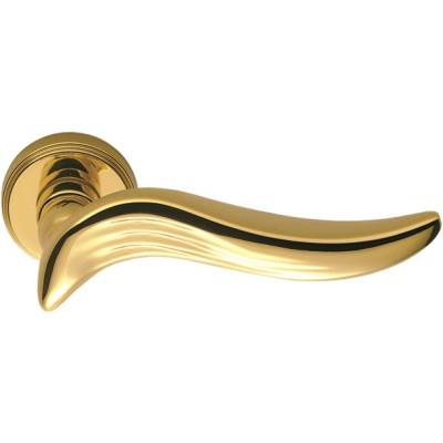 Paire de béquilles PIUMA sur rosace ronde, laiton poli