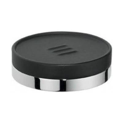 Porte-savon à poser, chromé/noir, NORDIC