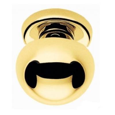 Bouton fixe ROBOT 55, Ø 70 mm sur rosace ronde, laiton poli