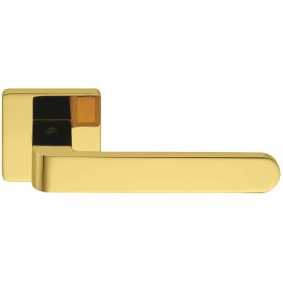 Paire de béquilles FEDRA sur rosace carrée, laiton poli