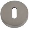 Paire de rosaces rondes clé L (BC), nickel mat
