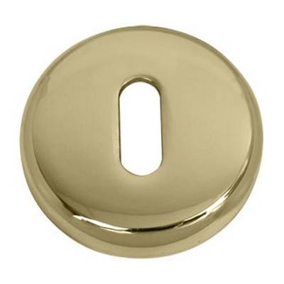 Paire de rosaces rondes clé L (BR), laiton poli