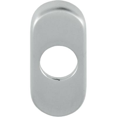 Paire de rosaces ovales bec de cane, chromé mat