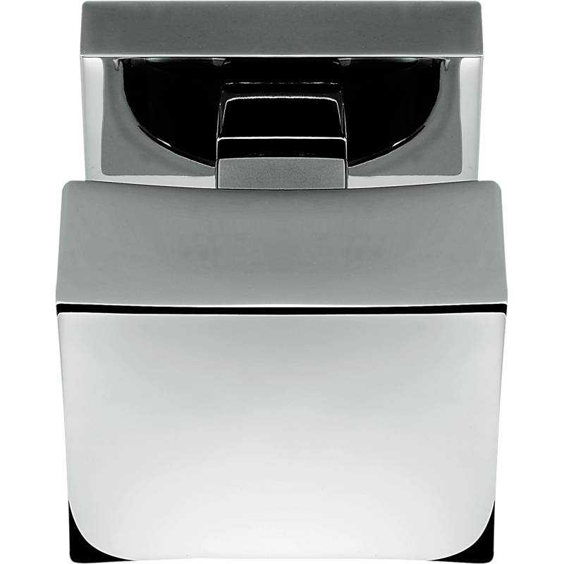 Bouton fixe SQUARE 35 sur rosace carrée, chromé