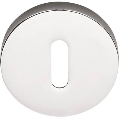 Paire de rosaces rondes clé L (BCF), chromé