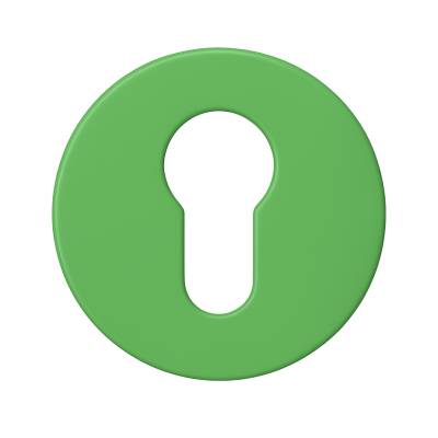 Paire de rosaces rondes MOOD ONE/DUE clé I (BC),C11 vert citron