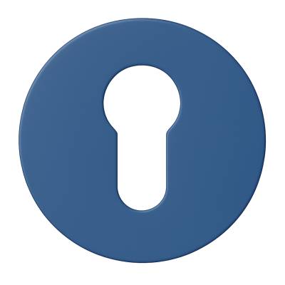 Paire de rosaces rondes MOOD ONE/DUE clé I (BC), C12 bleu capri