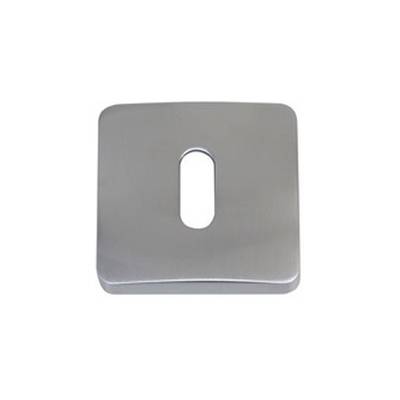 Paire de rosaces carrées clé L (CR6), chromé mat