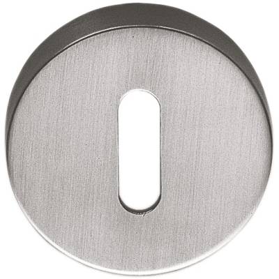 Paire de rosaces rondes clé L (BC), chromé mat