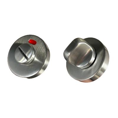 Paire de rosaces rondes conda avec voyant (BC), chromé mat