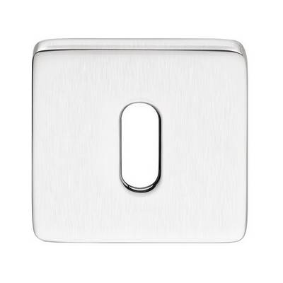 Paire de rosaces carrées clé L (CR6), chromé