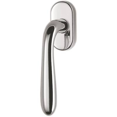 Béquille de fenêtre ROBOT 41 sur rosace ovale, chromé