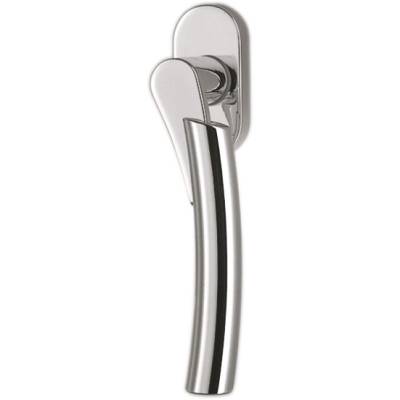 Béquille de fenêtre MIXA sur rosace ovale, chromé/chromé mat