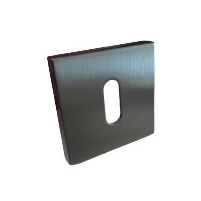 Paire de rosaces carrées clé L (CC6), graphite mat