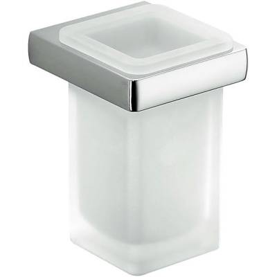 Porte-verre mural, chromé/verre, LULU