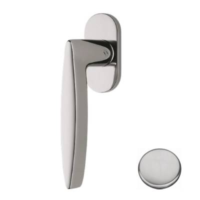 Béquille de fenêtre GAIA sur rosace ovale, chromé mat