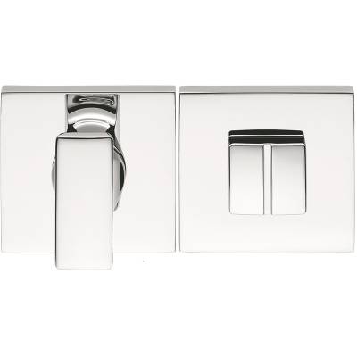 Paire de rosaces carrées conda sans voyant (CC6), chromé