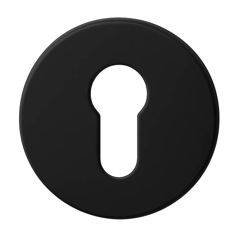 Paire de rosaces rondes MOOD ONE/DUE clé L (BC),C03 noir