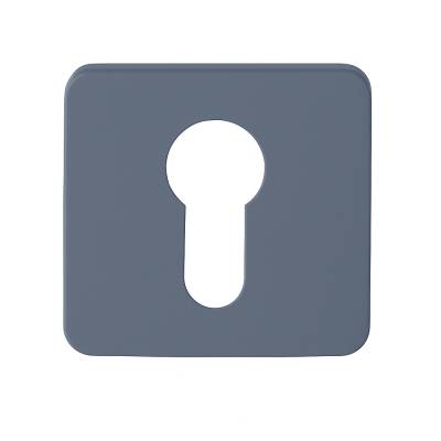 Paire de rosaces carrées MOOD ONE/DUE clé I (CR),C06 bleu océan